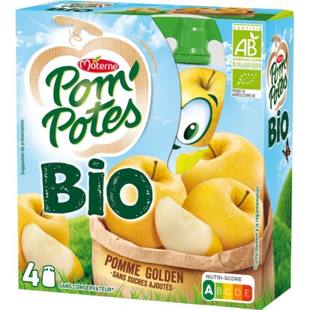 MATERNE Pom'Potes Pomme Bio - 4x90g