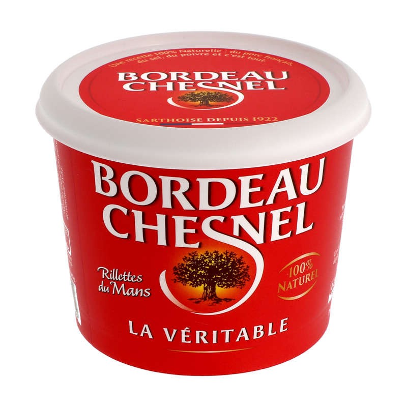 BORDEAU CHESNEL Véritables Rillettes du Mans pur porc - 220g