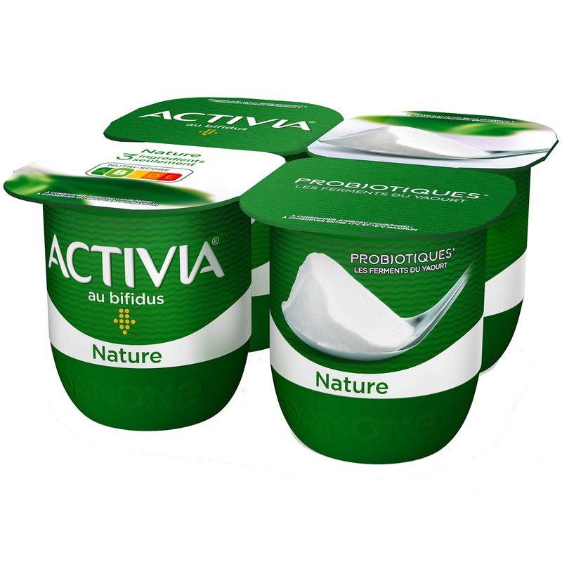 DANONE Yaourt Activia nature - 4x125g