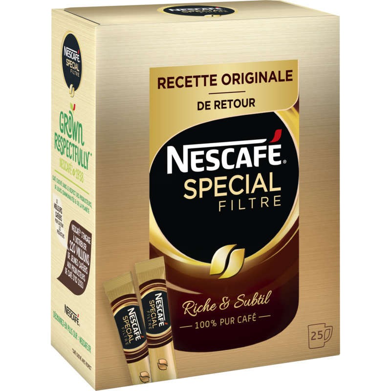 NESCAFE Café soluble Spécial Filtre 25 sticks - 50g