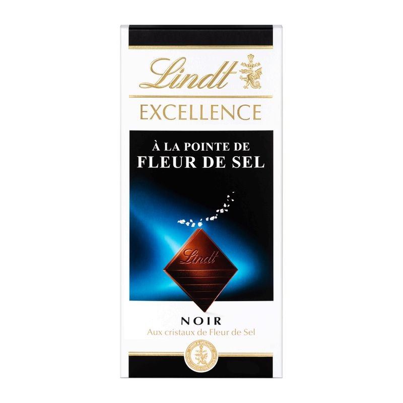 LINDT Chocolat noir Cristaux de fleur de sel - 100g