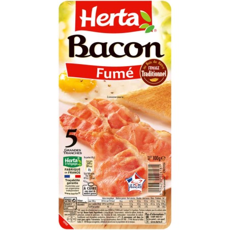 HERTA Bacon Déjeuner Fumé - 100g