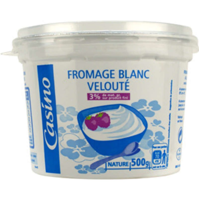 CASINO Fromage blanc velouté 3%Mg - 500g