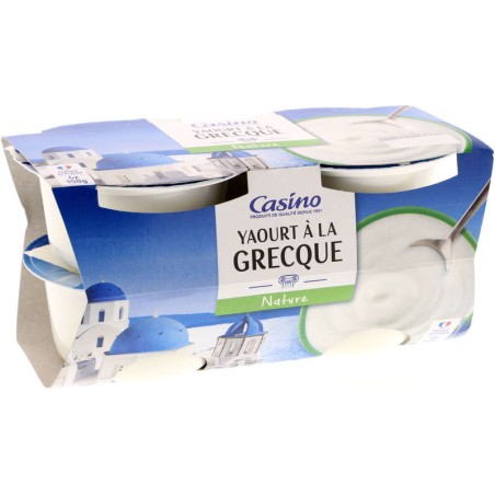 CASINO Yaourt à la grecque nature - 4x150g