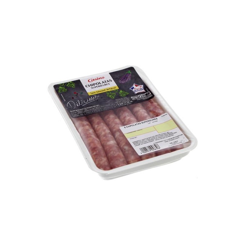 CASINO Chipolatas supérieures - 6x55g