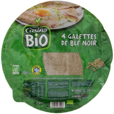 CASINO Galettes de blé noir Bio x4 - 200g