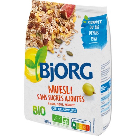 BJORG Muesli sans sucre ajouté Bio - 375g