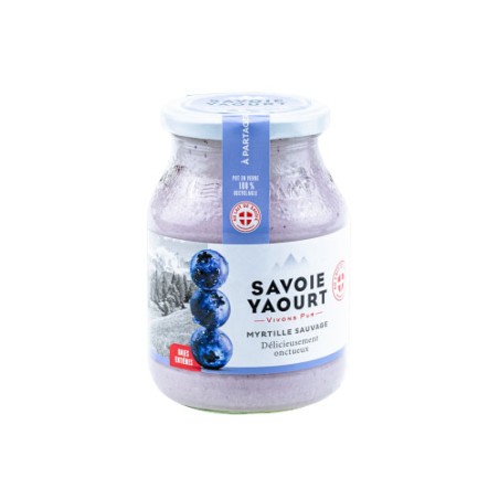 SAVOIE YAOURT Yaourt brassé myrtille pot verre - 500g