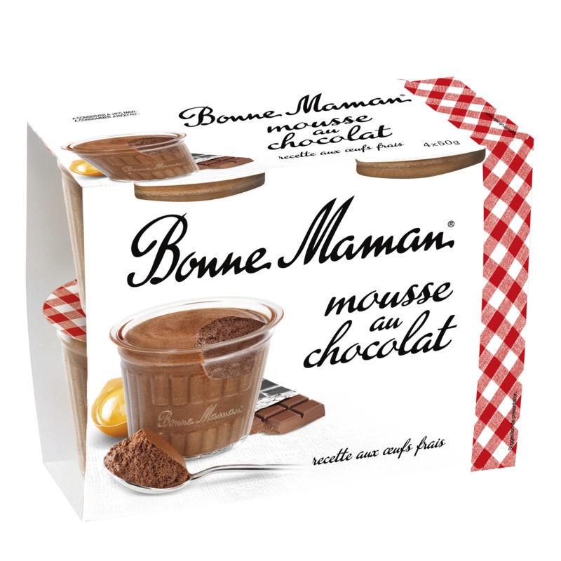 BONNE MAMAN Mousse au Chocolat - 4x50g