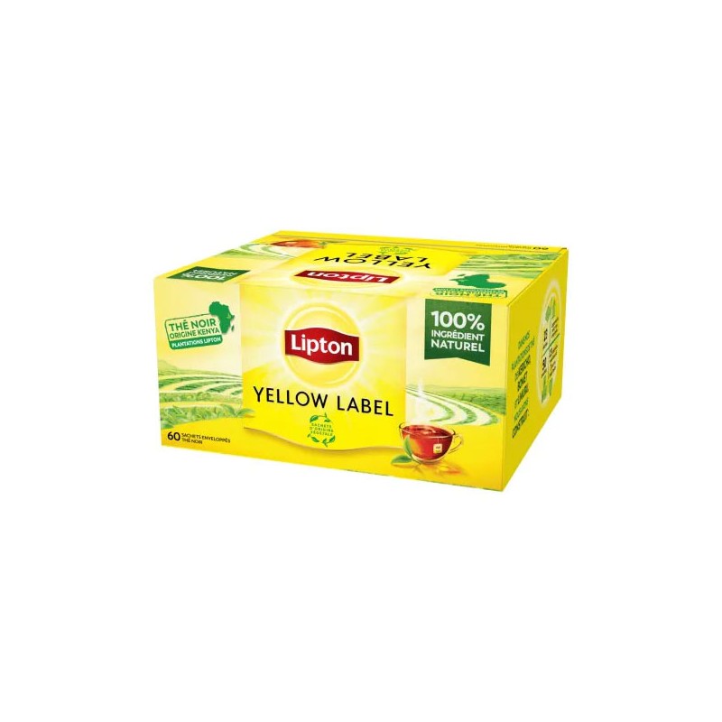 LIPTON Thé noir Yellow Label Origine Kenya x30 - 60g