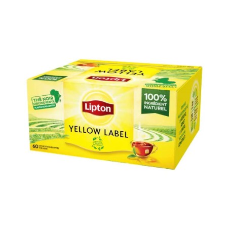 LIPTON Thé noir Yellow Label Origine Kenya x30 - 60g