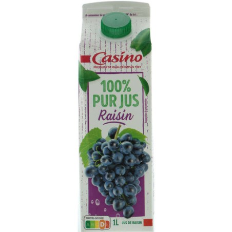 CASINO Pur jus de raisin - 1L