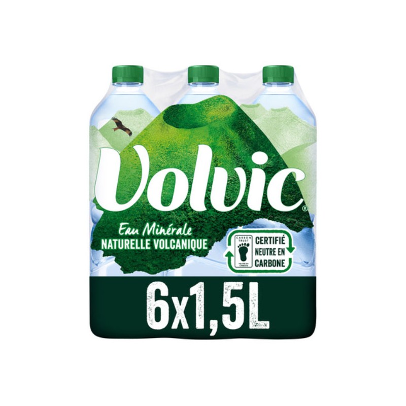 VOLVIC Eau minérale naturelle - 6x1.5L