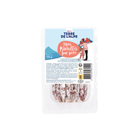 TERRE DE L'ALPE Mini Bûchettes Nature - 120g