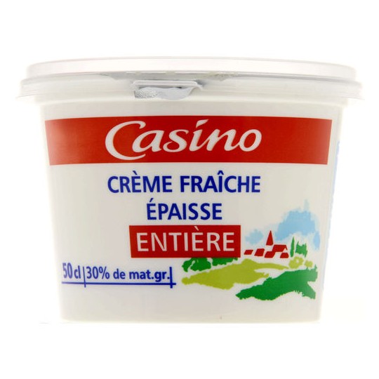 CrÃ¨me fraÃ®che Ã©paisse entiÃ¨re - 30% de mat. gr