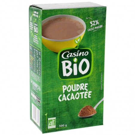 CASINO BIO Poudre cacaotée Bio 500g