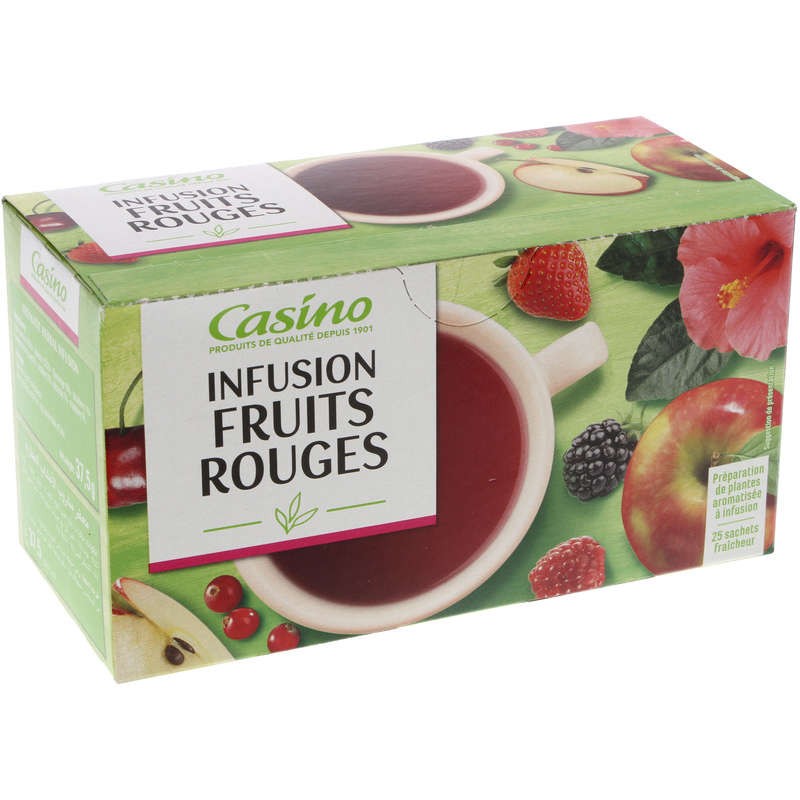 CASINO Infusion Fruits rouges - 25 sachets - 37,5 g - Cdiscount Au